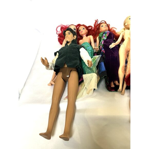 Disney Princess & Fairies Doll Lot 17 Ariel Merida Elsa Tinker Bell Rapunzel - Picture 7 of 11